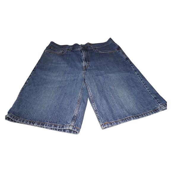 Vintage Levi’s 550 Relaxed Fit Denim Shorts Blue Jean Cutoffs 90s USA Made Style - Picture 2 of 5